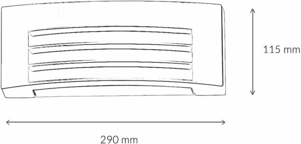 Applique murale extérieure Up Down en aluminium verre blanc – Image 9