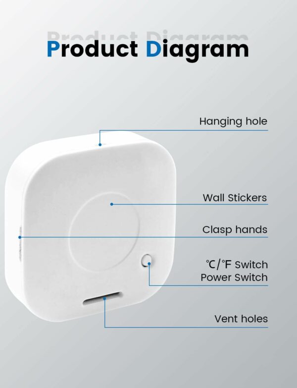 Mini Thermomètre Hygromètre Intérieur Digital à Haute Précision – Image 3