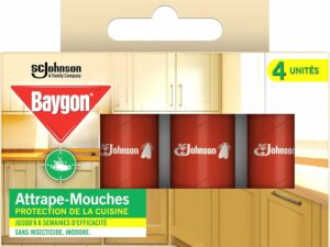 Baygon Anti-Mouches Rubans attrape-mouches à suspendre, 4 Rubans