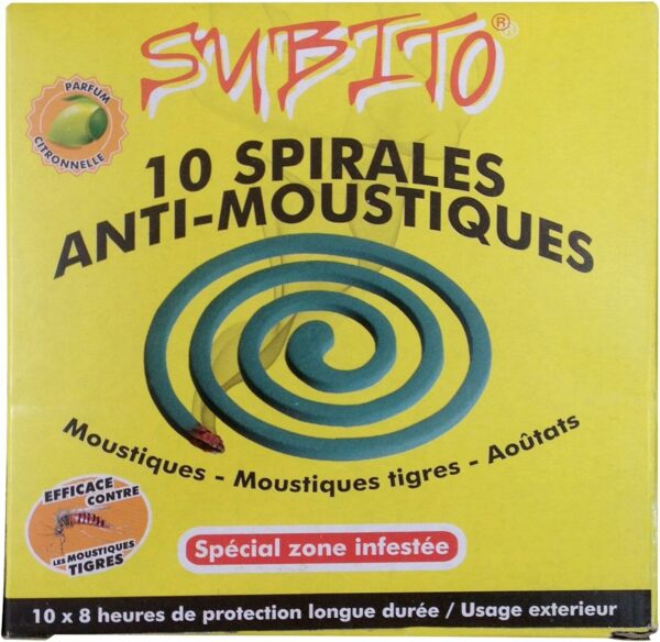 Anti moustiques spirales les 10 pièces Subito