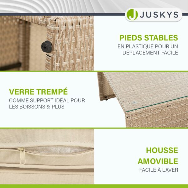 Juskys Salon de Jardin Salou en polyrotin – Image 8