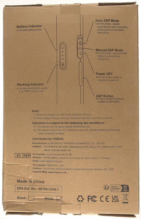 YISSVIC Raquette Electrique Insectes, Raquette Anti Moustiques Électrique – Image 12