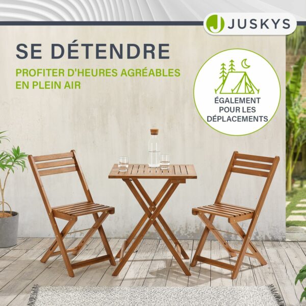 Juskys Ensemble de Meubles de Balcon Bala – Image 7