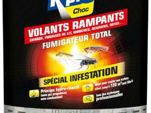 K.PRO Choc - Fumigateur Total - Élimine Tous Les Insectes Volants & Rampants - Spécial Infestation - Action Radicale - Technique Professionnelle - Pour 130m3-10g