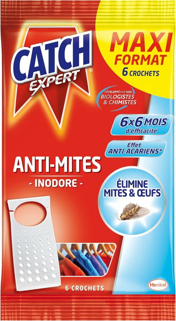 CATCH Expert Mites - 6 Crochets (120 g) - Anti-Mites Textiles – Image 5