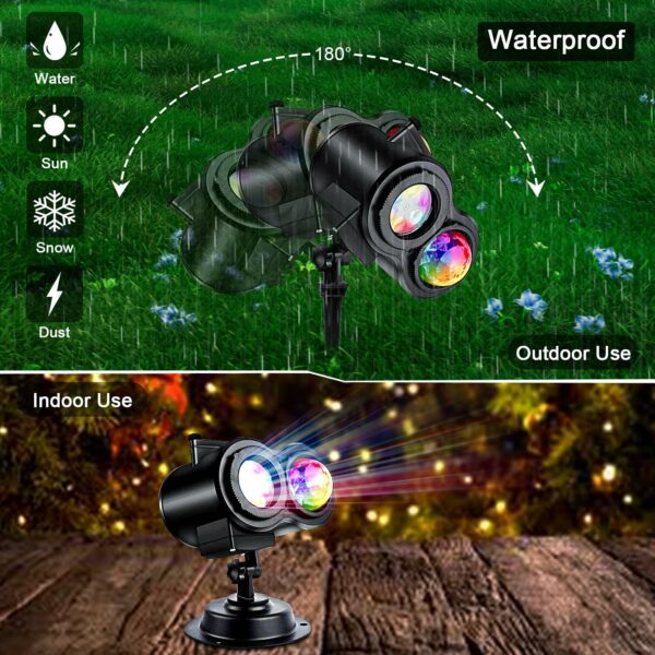 SHEDALED Projecteur d'extérieur LED étanche avec télécommande, projecteur de vacances pour Halloween, Noël, fête, cour, décorations de jardin – Image 7